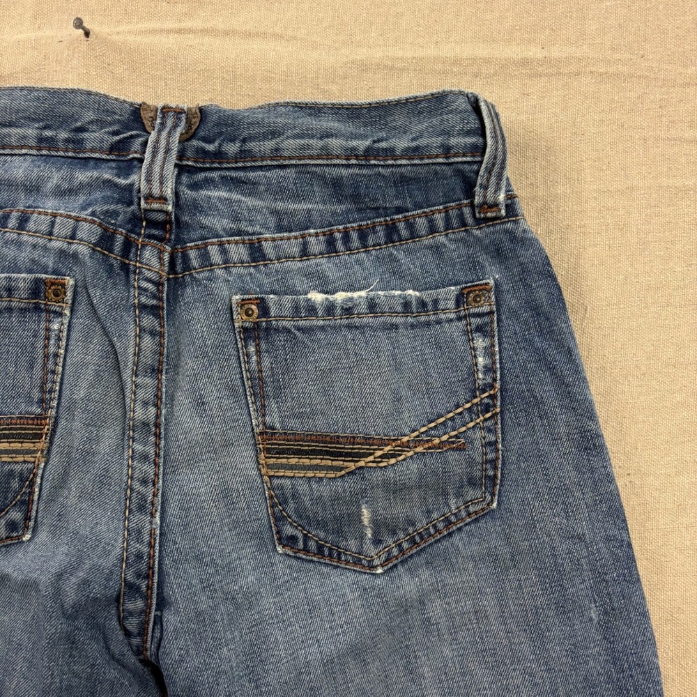 Ariat Straight Leg Jeans Mens 30x32 Blue Medium Wash Distressed Cotton